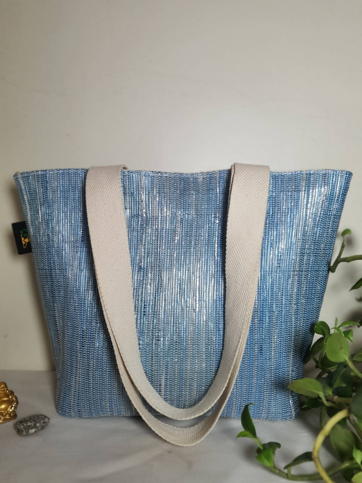 reCharkha Upcycled Handwoven Shopper Tote