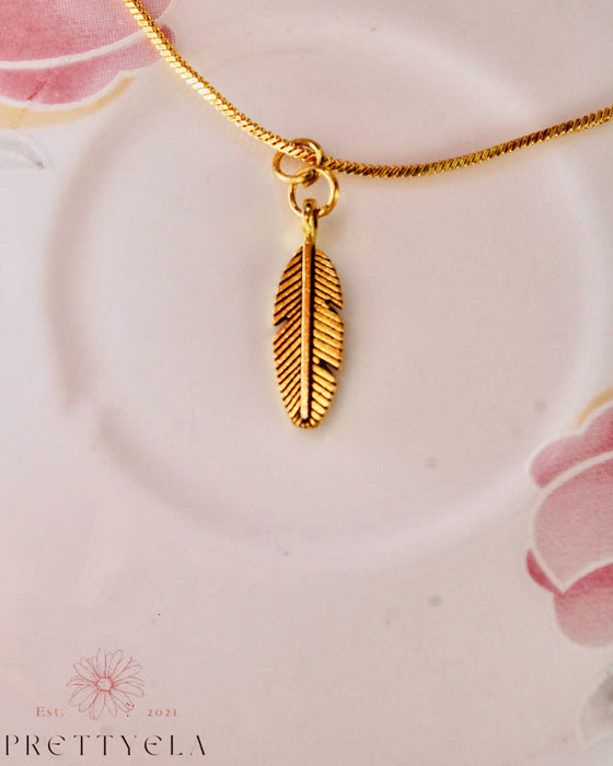 classic feather pendant