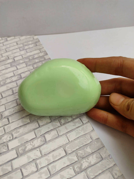 Green pebble soap