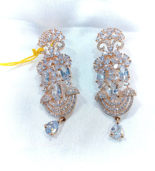 Elegant Rose Gold Plated Earrings