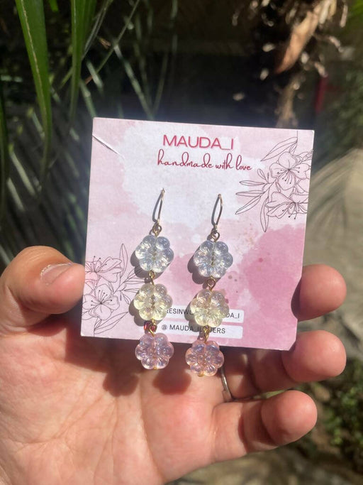 cotton flower earrings