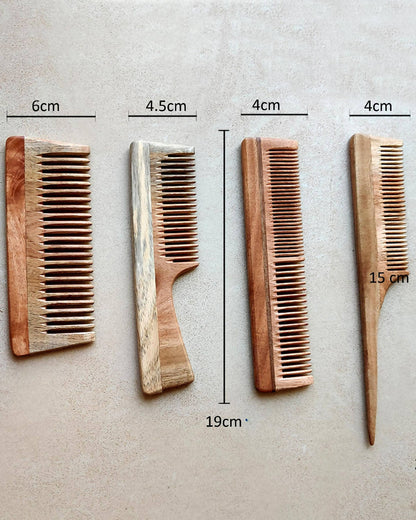 Neem Wood Comb - Set of 4