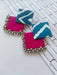 colourful fabric earrings