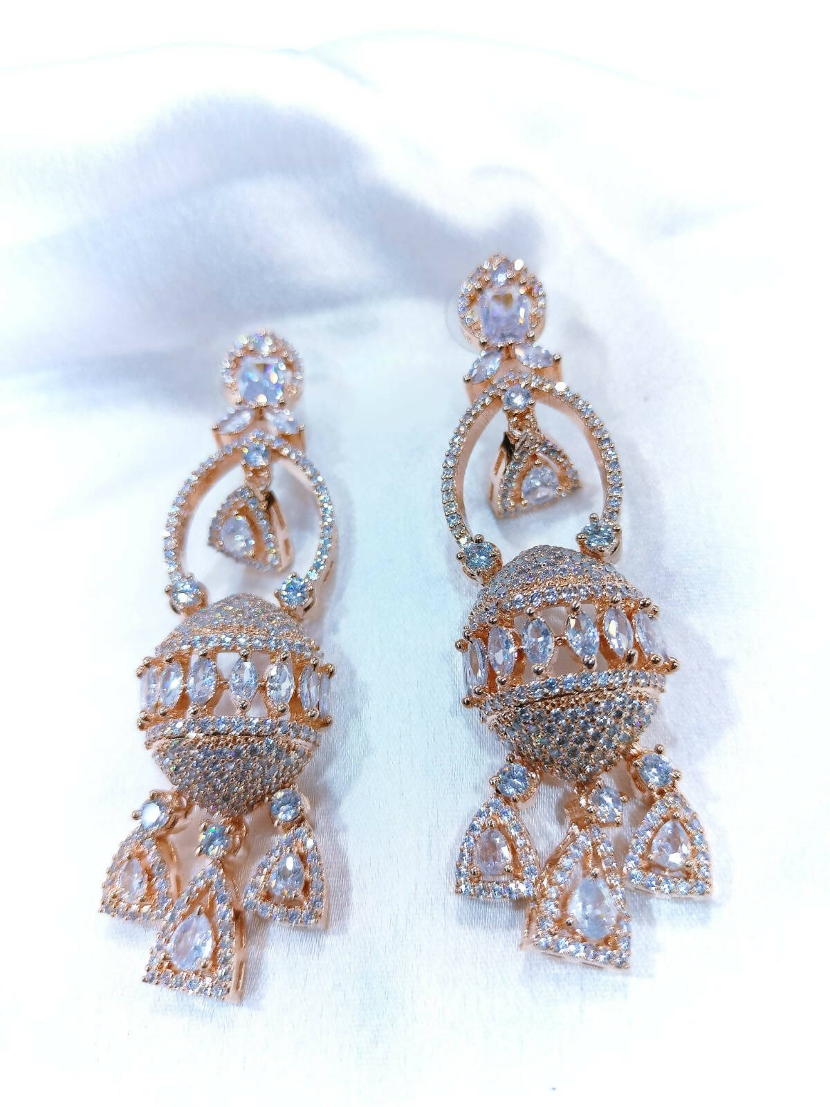Gold plated AD earrings