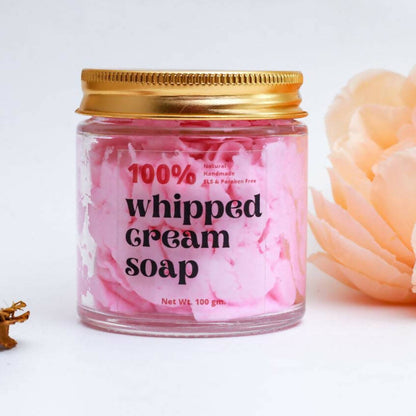 Pink Floral bouquet whipped cream soap and body wash 100 grams