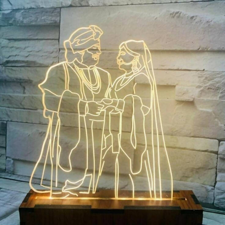 LED light sculpture plaque frame romantic gift , wedding and anniversary gift