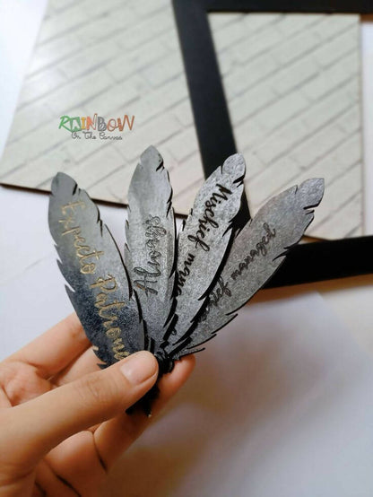 Feather wooden Harry Potter Bookmarks for kids and fans