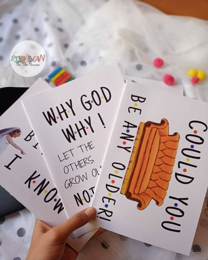 Friends joey theme birthday Greeting Card (Why God Why)