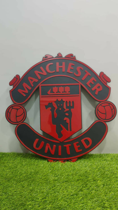 Manchester United wooden Wall Art in red and black