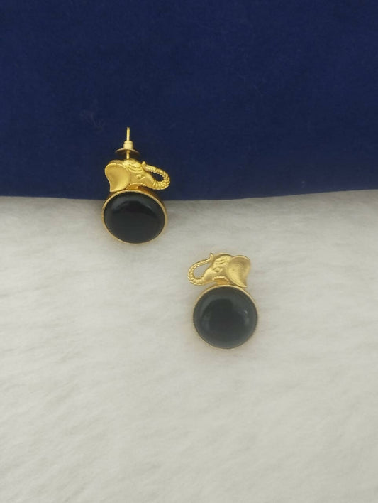 Gold Plated Stone Studded Studs
