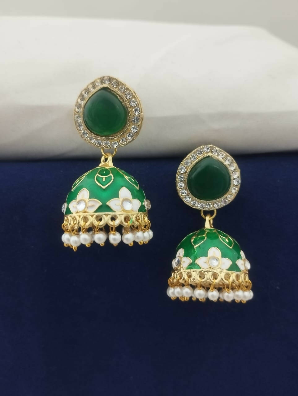 Gold plated jhumkas