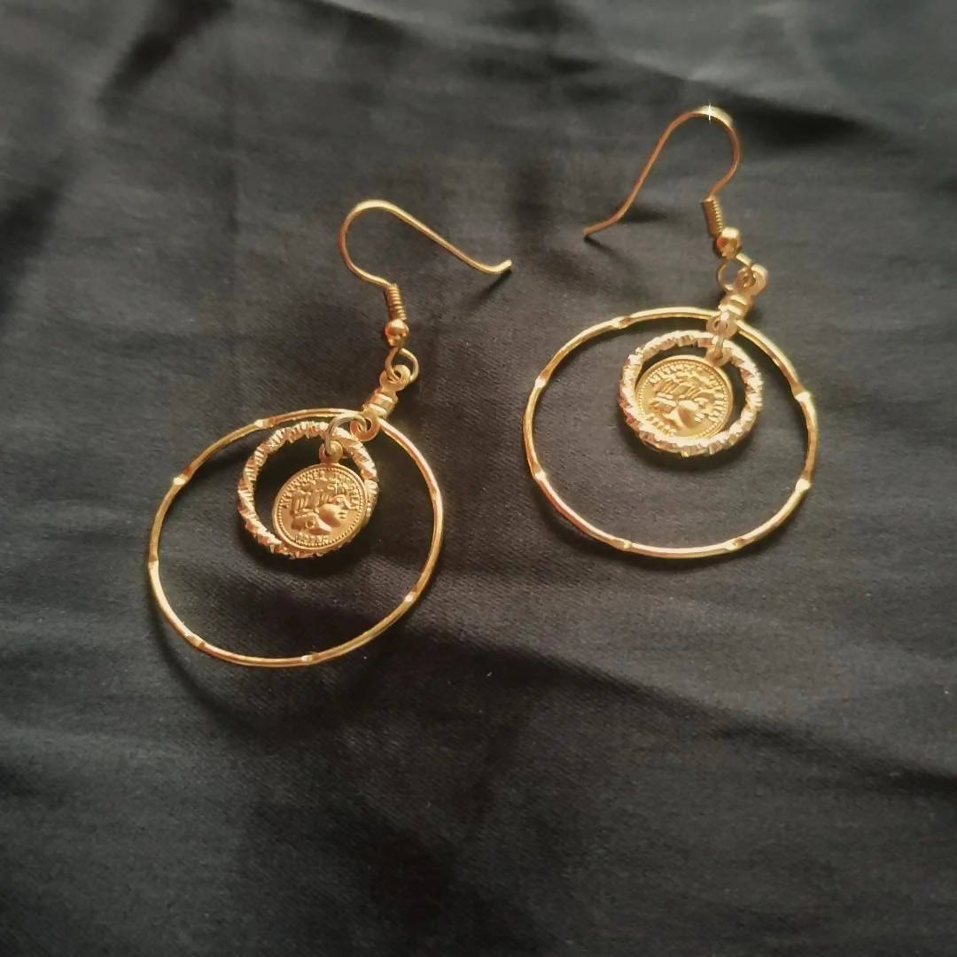 coin dangler earrings