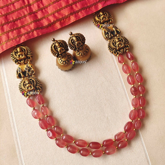 Antique terracotta jewellery set