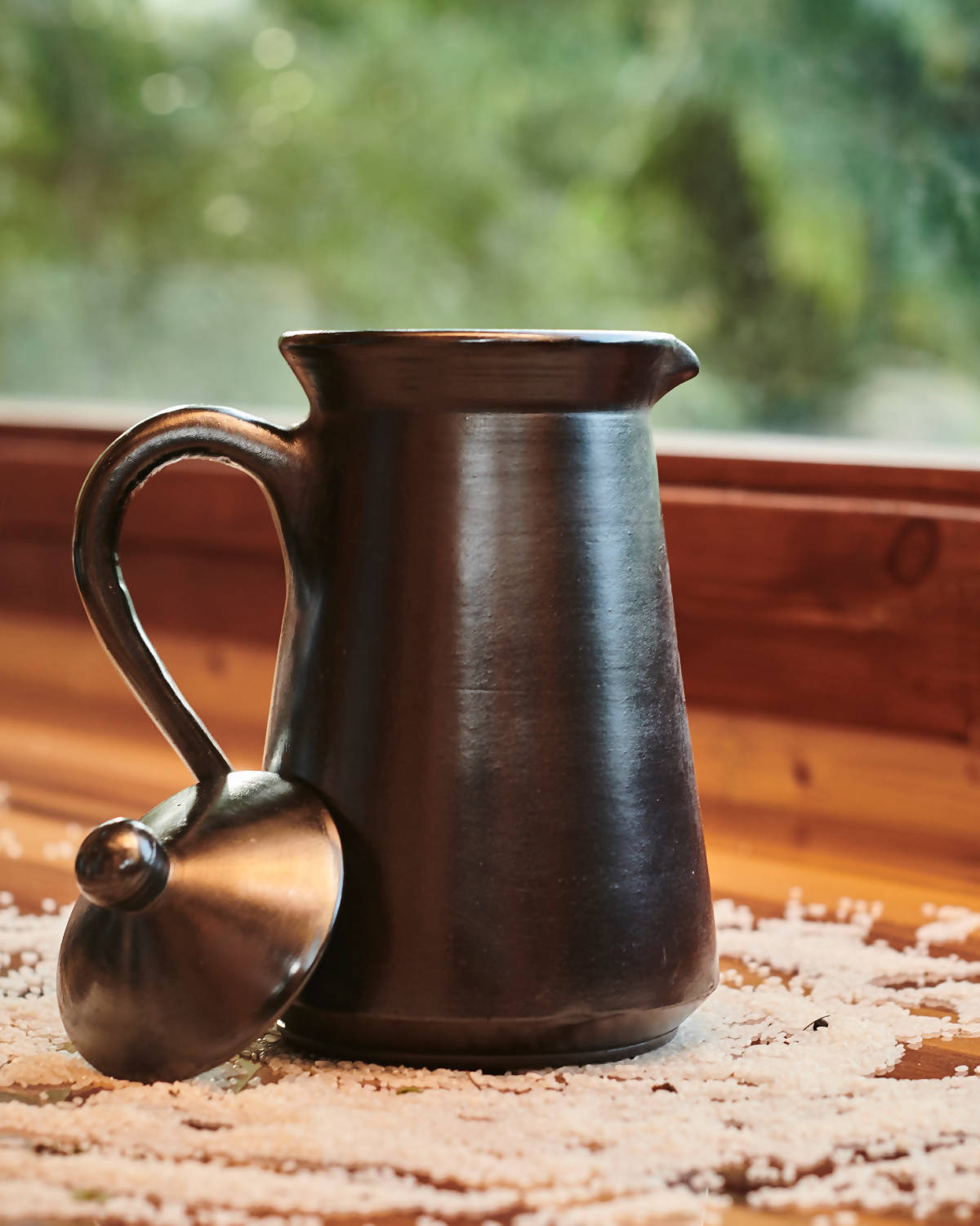 Terracotta black pitcher