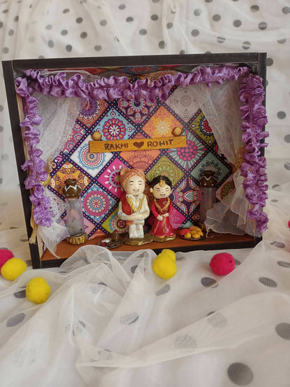 Indian bride and groom customized Wedding miniature
