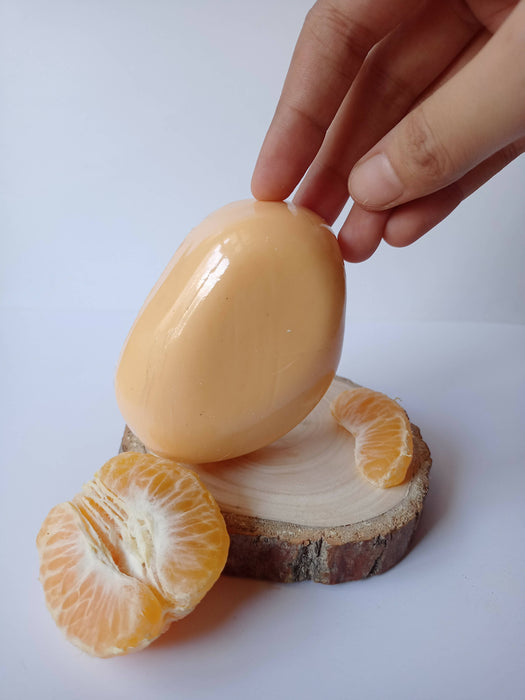 Orange pebble soap