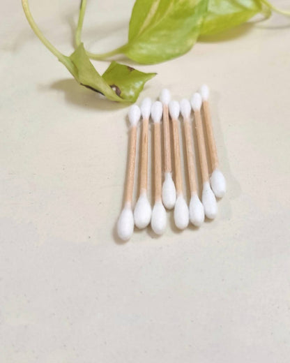 Natural Bamboo Toothbrush and Bamboo Earbuds - Combo pack