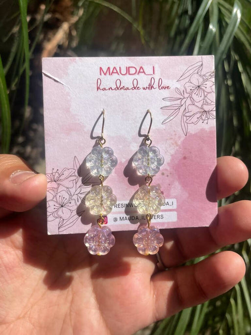 cotton flower earrings