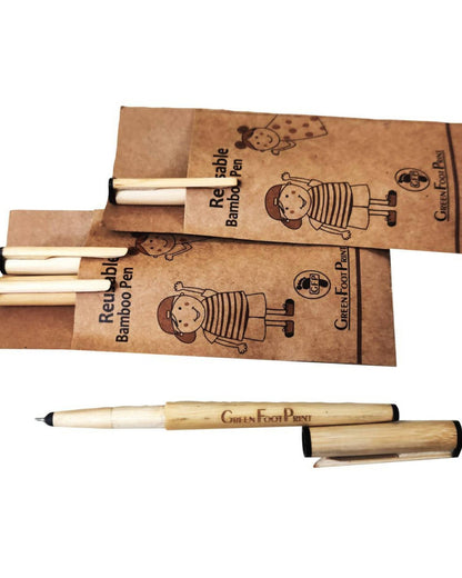 bamboo reusable pens || bamboo wood pen