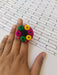 colourful bandhani ring