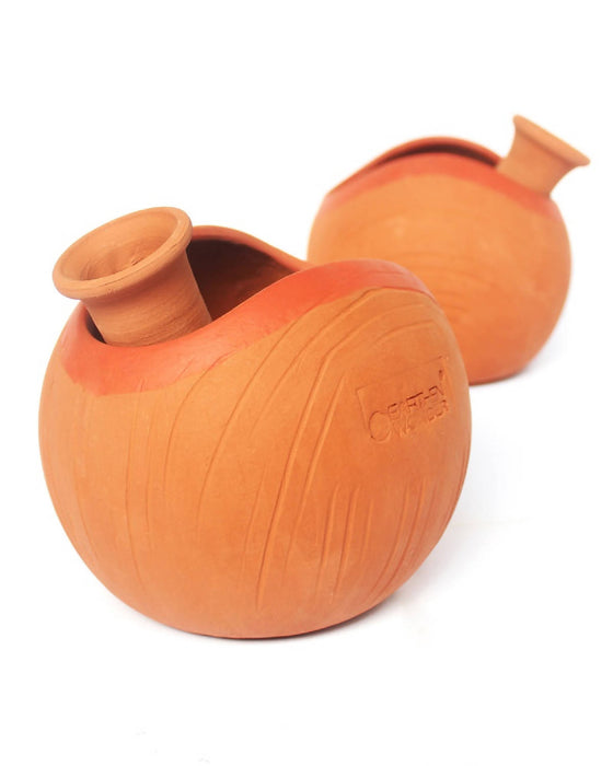 Glo L Terracotta Planter with Deep Root Watering System
