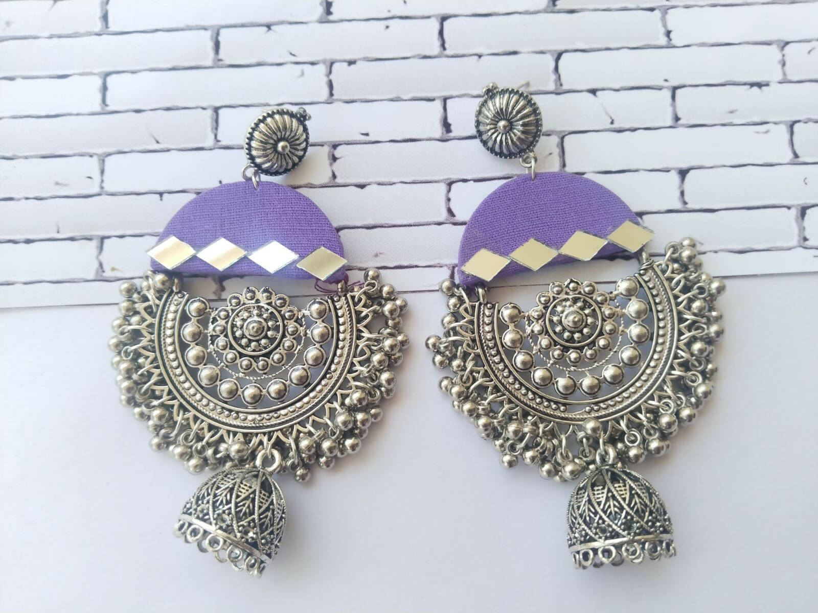 Buy Online Pearl oxidized jhumka jhumki earrings, Indian jhumka, Silver  look earrings, long earrings, si - Zifiti.com 1078916