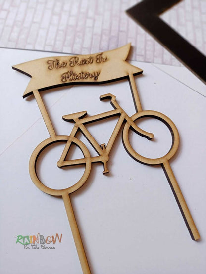 Cute bicycle cake topper