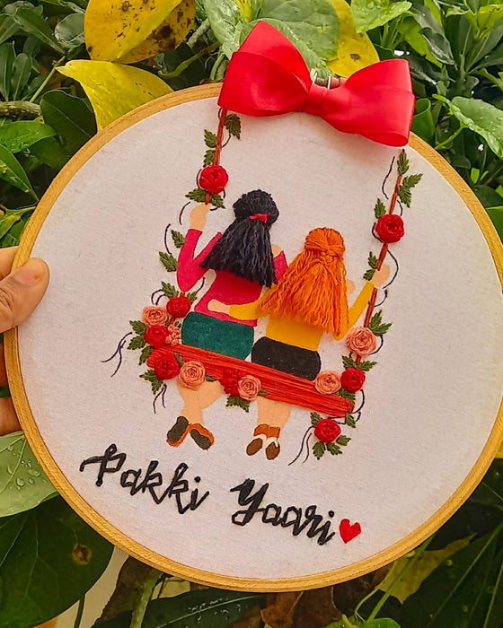 Pakki Yaari Embroidered Hoop