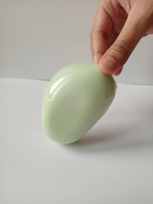 Green pebble soap
