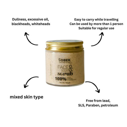 Tangy orange face and body scrub | Exfoliate, acne and tan | paraben & SLS free