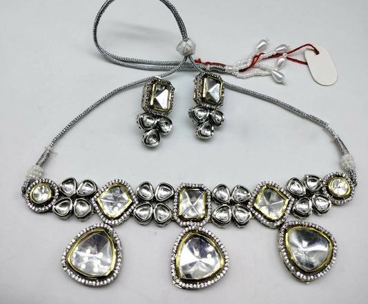 Silver plated necklace set