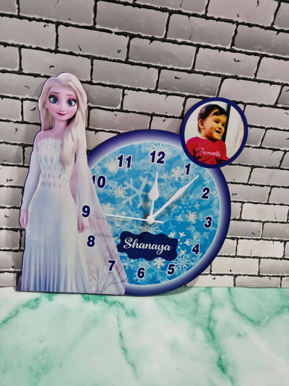 Kids customized cartoon clock | gift for kids nursery decor