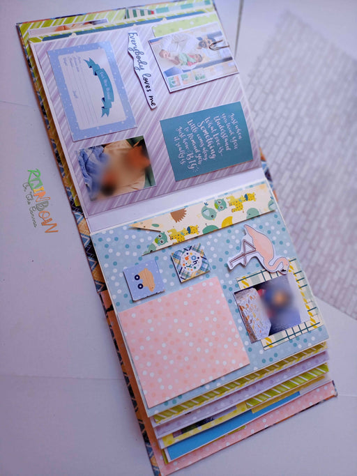 baby birthday scapbook in pastels|| creative scrapbook
