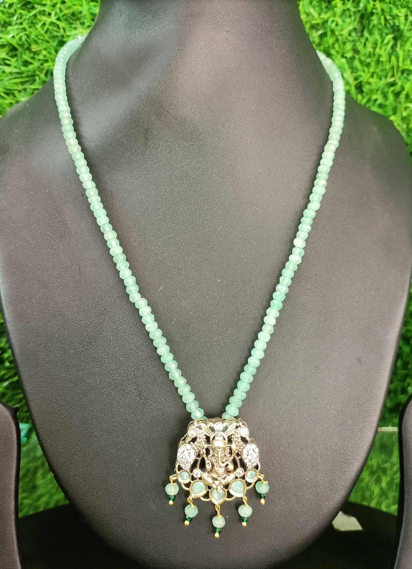 Sea Green Long Necklace