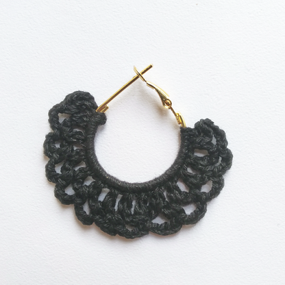 Black Crochet Earrings