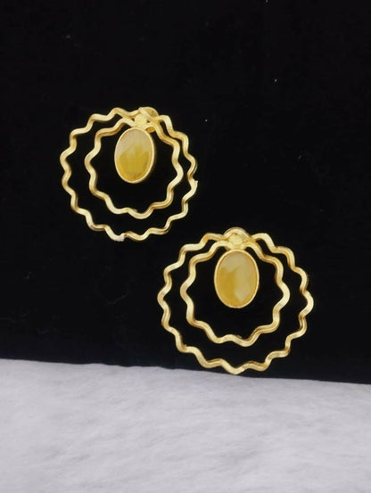 Gold Plated Amrapali Hoop Earrings