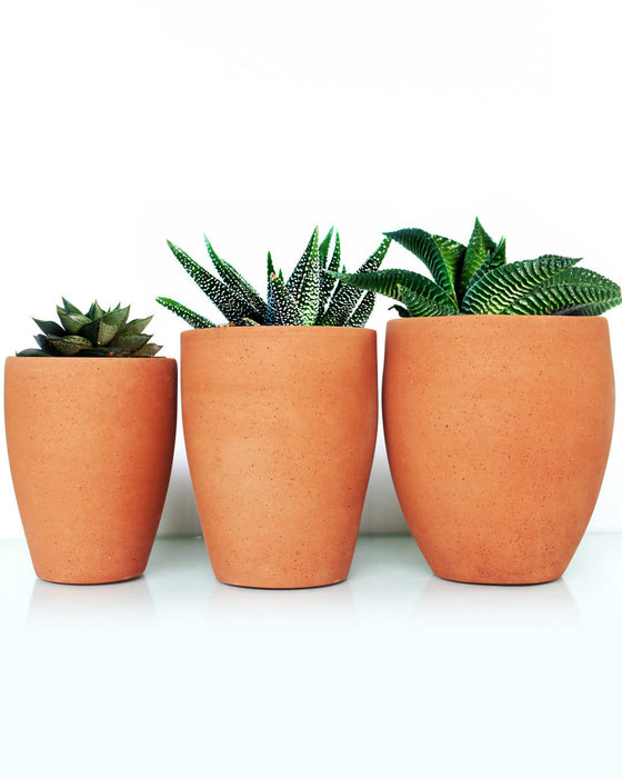 cone terracotta planter | terracotta planter set