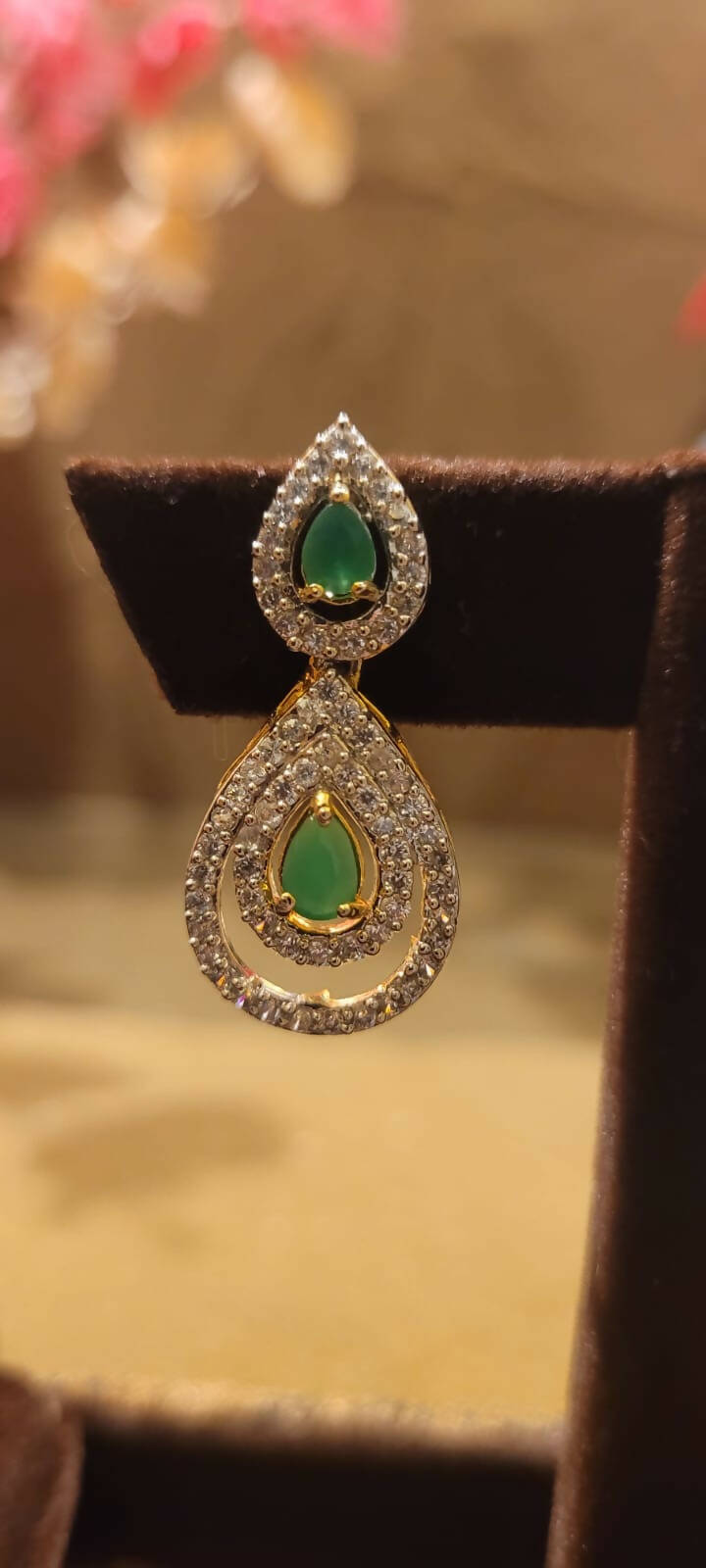Green Emerald Zirconia Earring