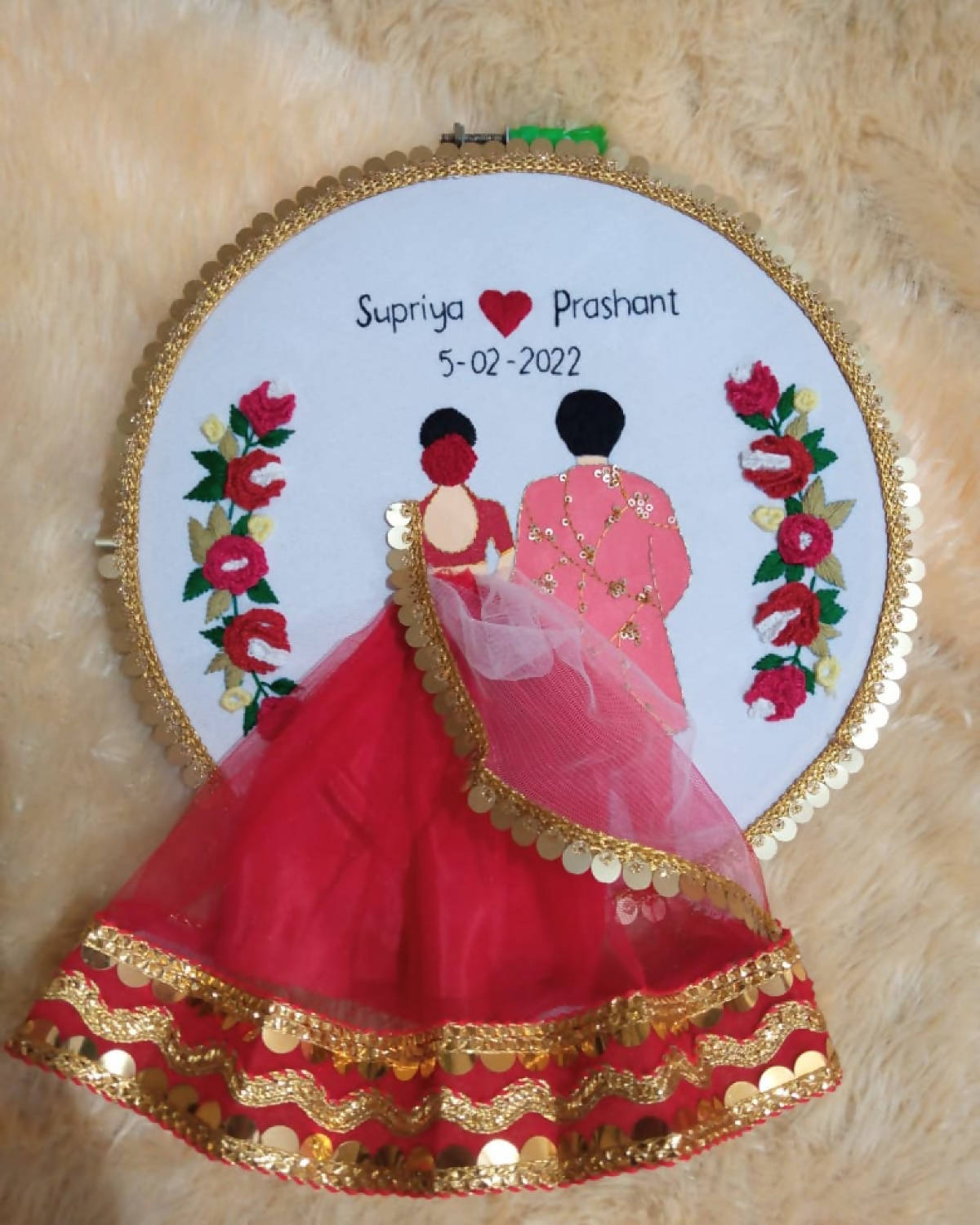 groom wedding embroidery hoop pattern