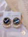 blue pearls earrings