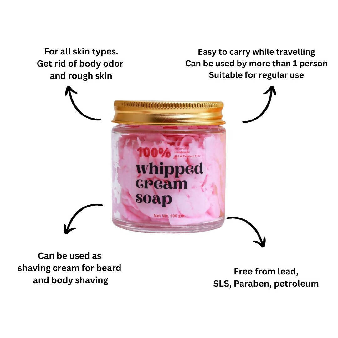 Pink Floral bouquet whipped cream soap and body wash 100 grams