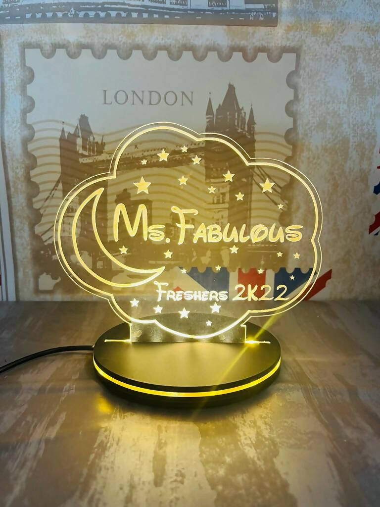LED acrylic tile Fully customisable farewell gift 8*12 Inches