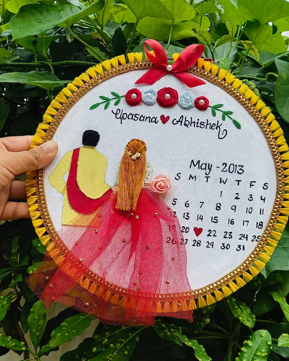 Calendar Embroidery Hoop 11.0